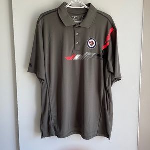 Antigue Winnipeg Jets Grey Men's Golf/Polo Shirt - Size XL